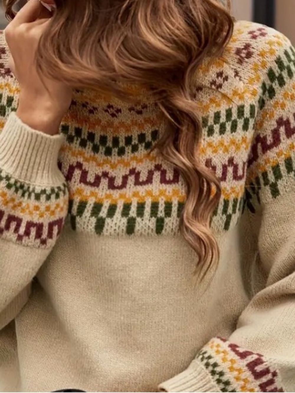 Crewneck pullover sweater